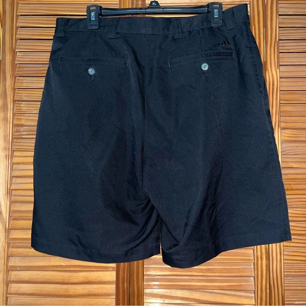 Adidas Black Flat Front Shorts Size 34‎